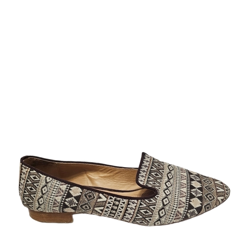 Massimu Dutti print fabric low heel flats size 6.5